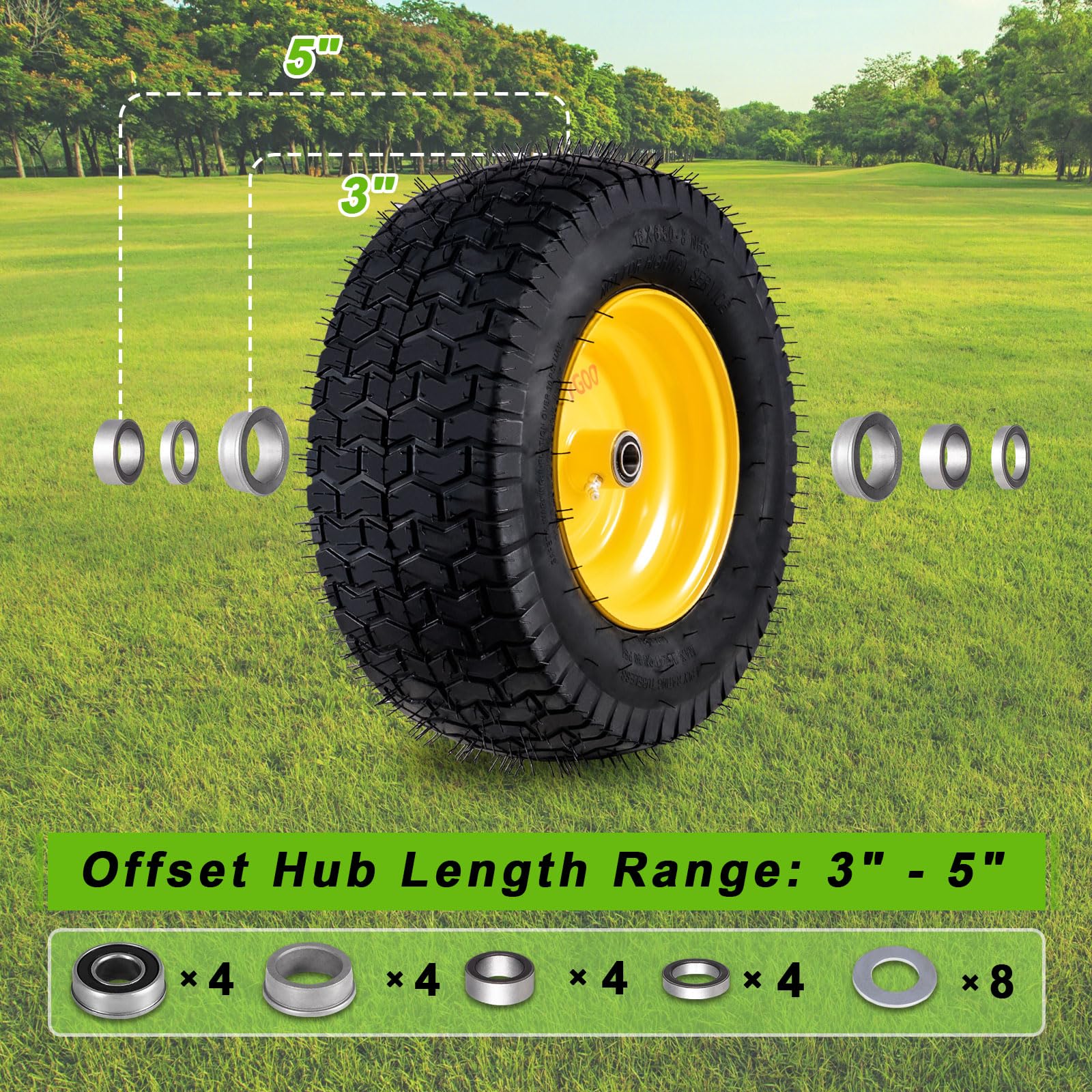 LMYYGOO hub with included bushings and gaskets for flexible fitment