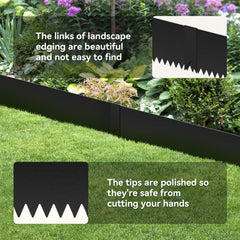 LMYYGOO installed straight edging between lawn and mulch showing clean separation benefit