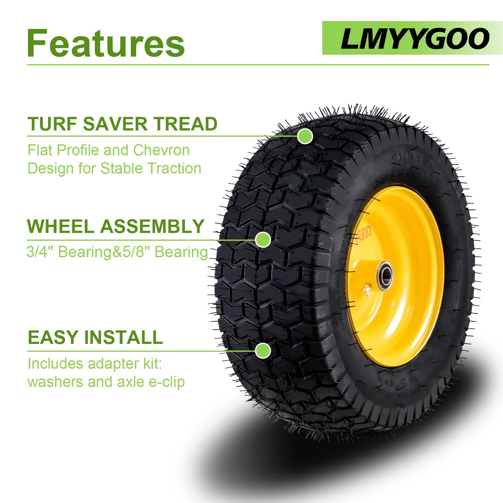 LMYYGOO rim and sidewall label detail proving sturdy steel construction