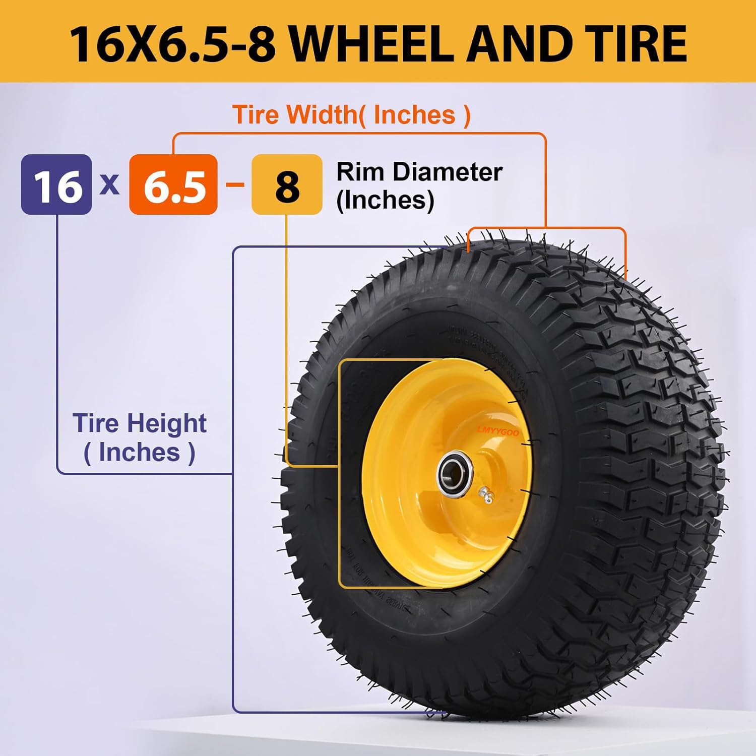 LMYYGOO side profile displaying turf tread pattern for protective traction