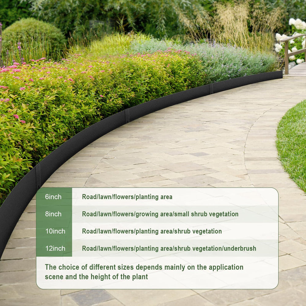 LMYYGOO edging panel beside ruler showing 40" length and 12.5" height for scale benefit
