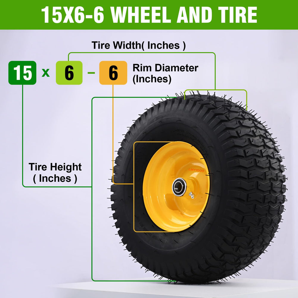 LMYYGOO closeup of turf tread showing grip and lawn-friendly design