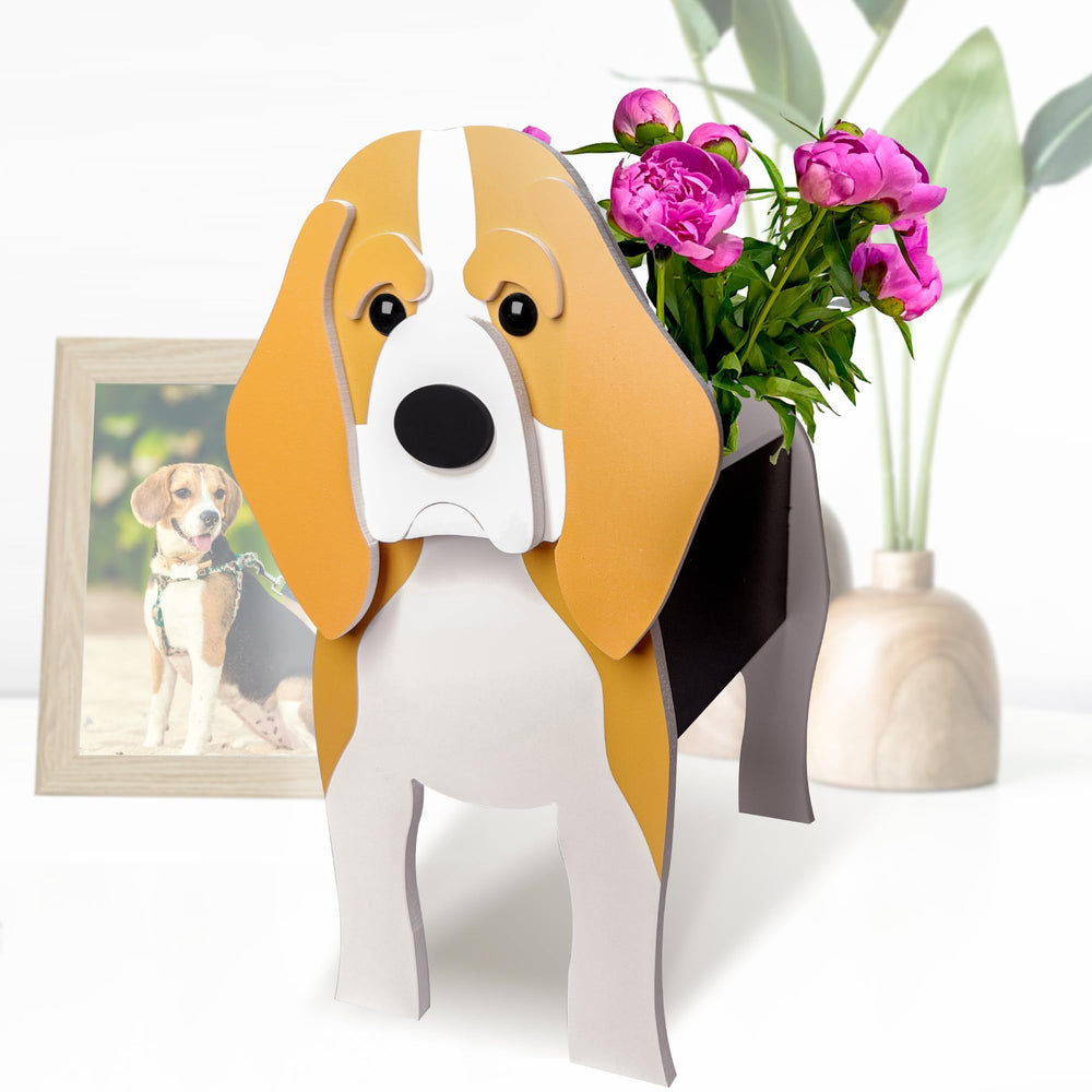 Lnakio beagle front view showing cute dog shape and stable base benefit