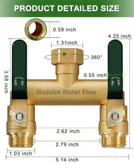 LNEZCDB close-up of long metal valve handle for easier grip and control