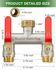 LNEZCDB close-up of extra-long metal valve handle for easier grip and control