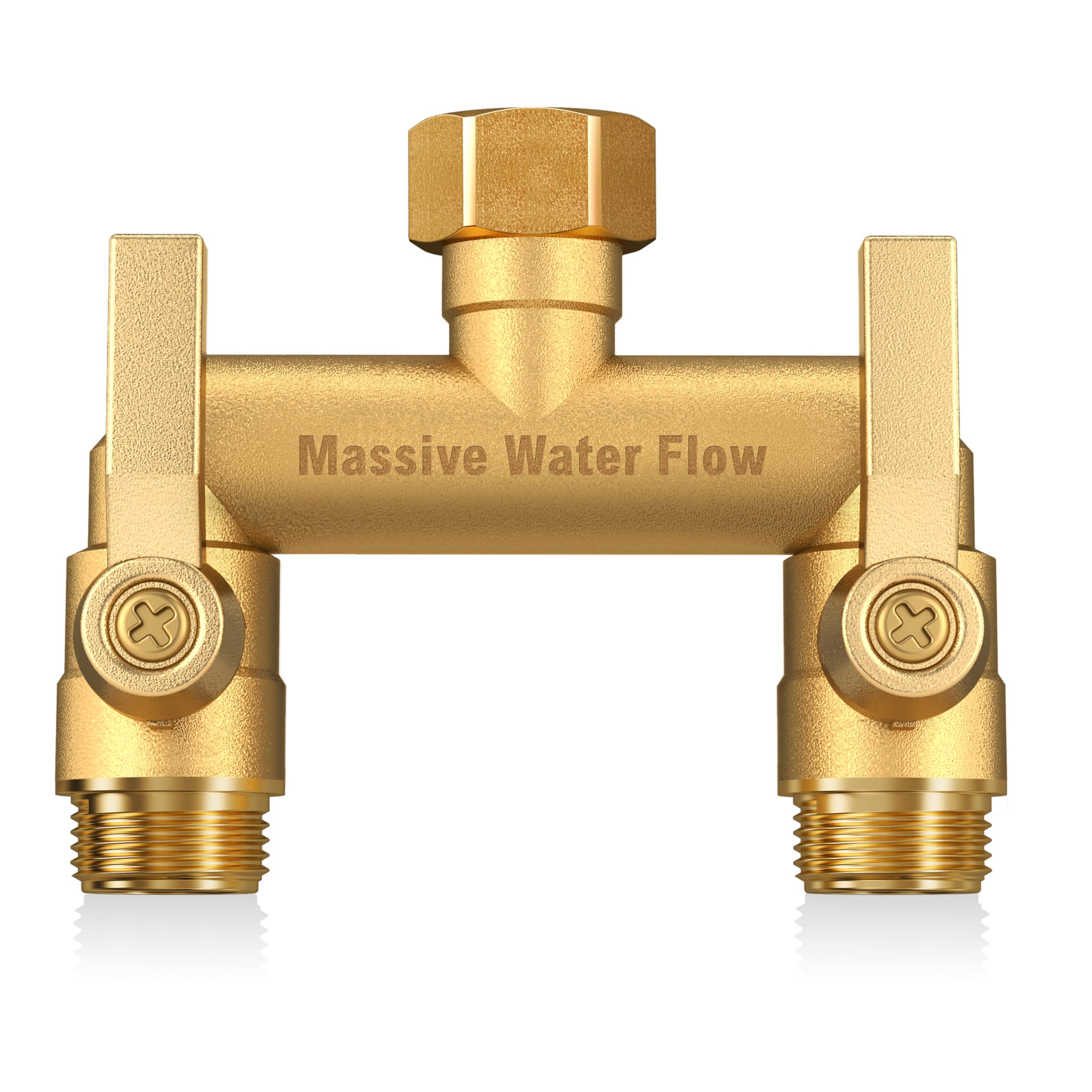 LNEZCDB front view of brass splitter showing robust build and easy installation benefit