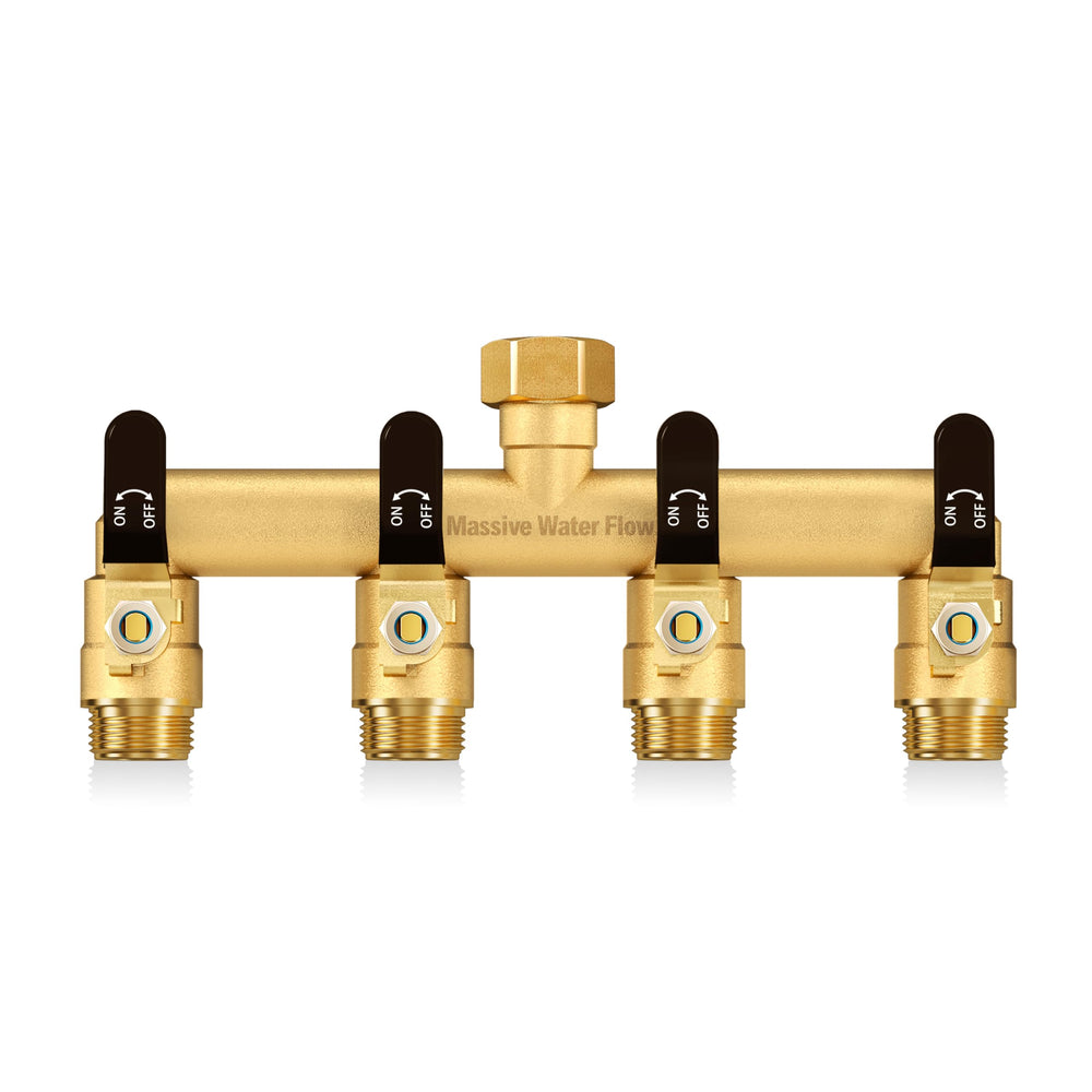 LNEZCDB front view showing four full-flow outlets for flexible watering
