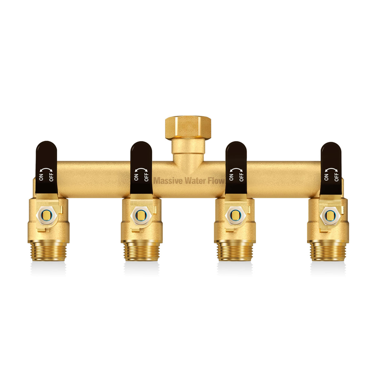 LNEZCDB front view showing four full-flow outlets for flexible watering