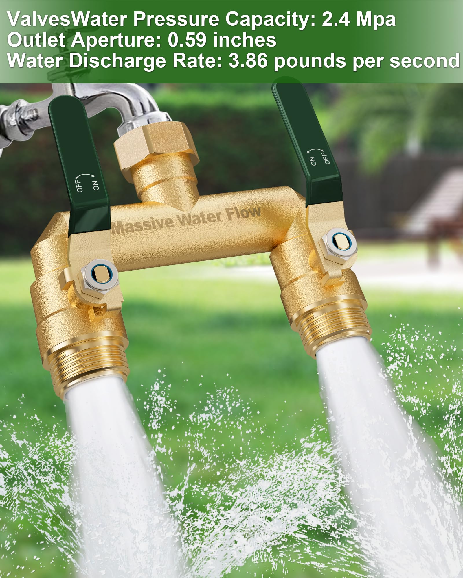 LNEZCDB attached to a spigot while watering plants for simultaneous tasks