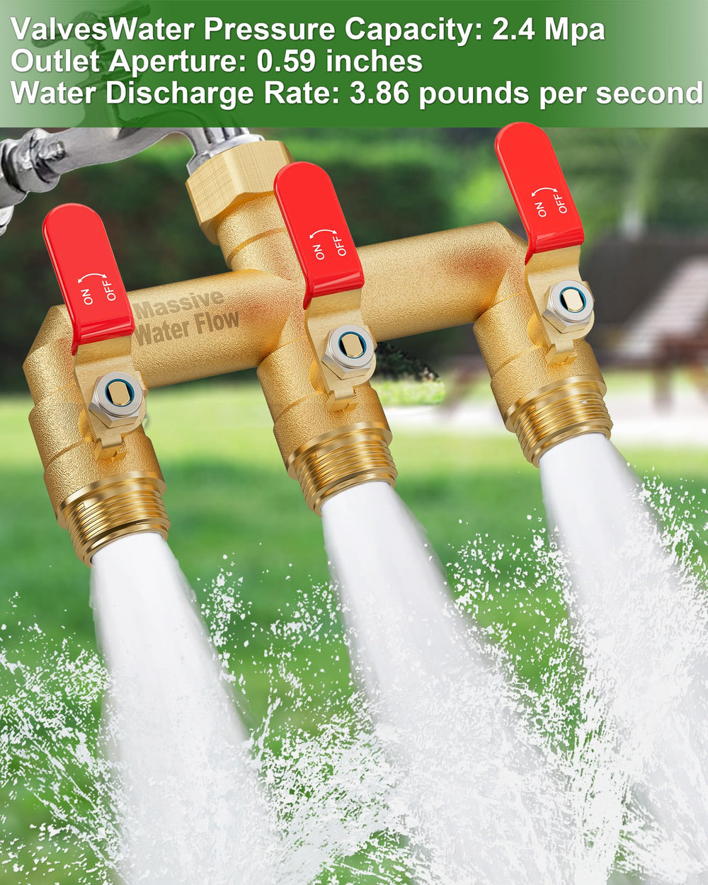 LNEZCDB installed on garden spigot illustrating quick tool-free connection and reliable faucet conversion