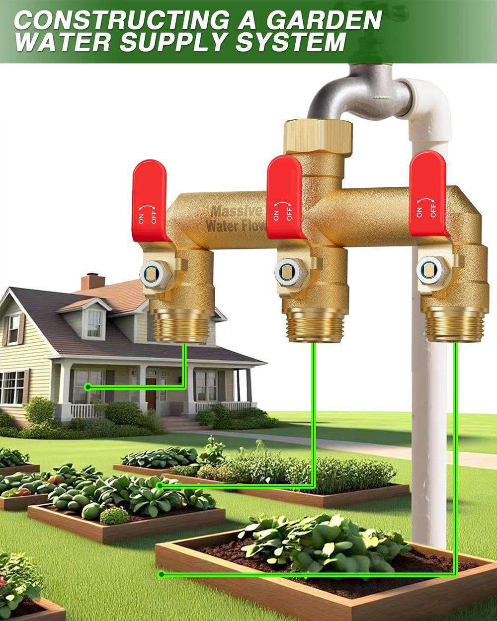 LNEZCDB threaded inlet and hex shape close-up showing tool-free install and secure leak-resistant seal