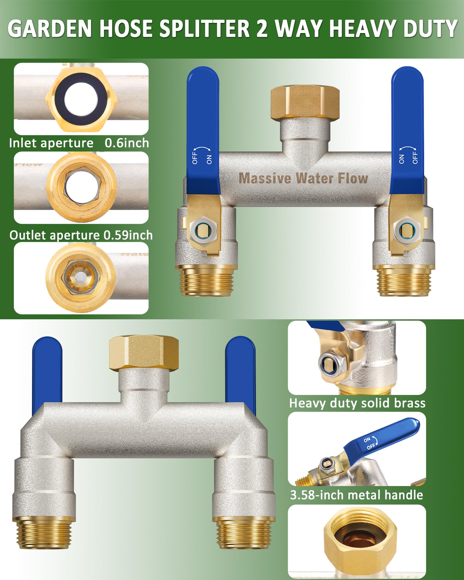 LNEZCDB inlet threads and hex profile for tool-free faucet installation and secure seal