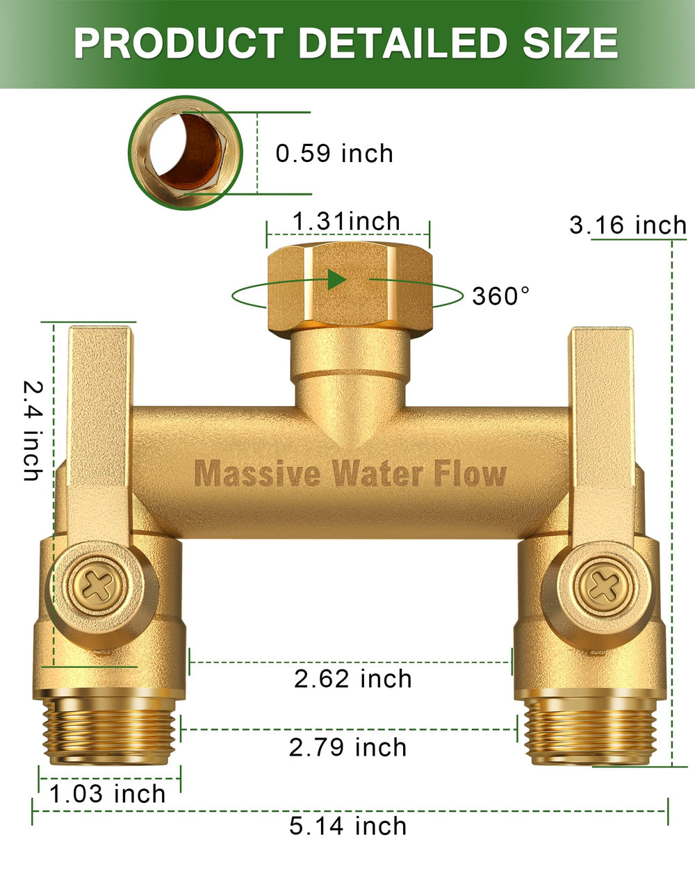 LNEZCDB close-up of extra-long valve handle for improved grip and easy operation