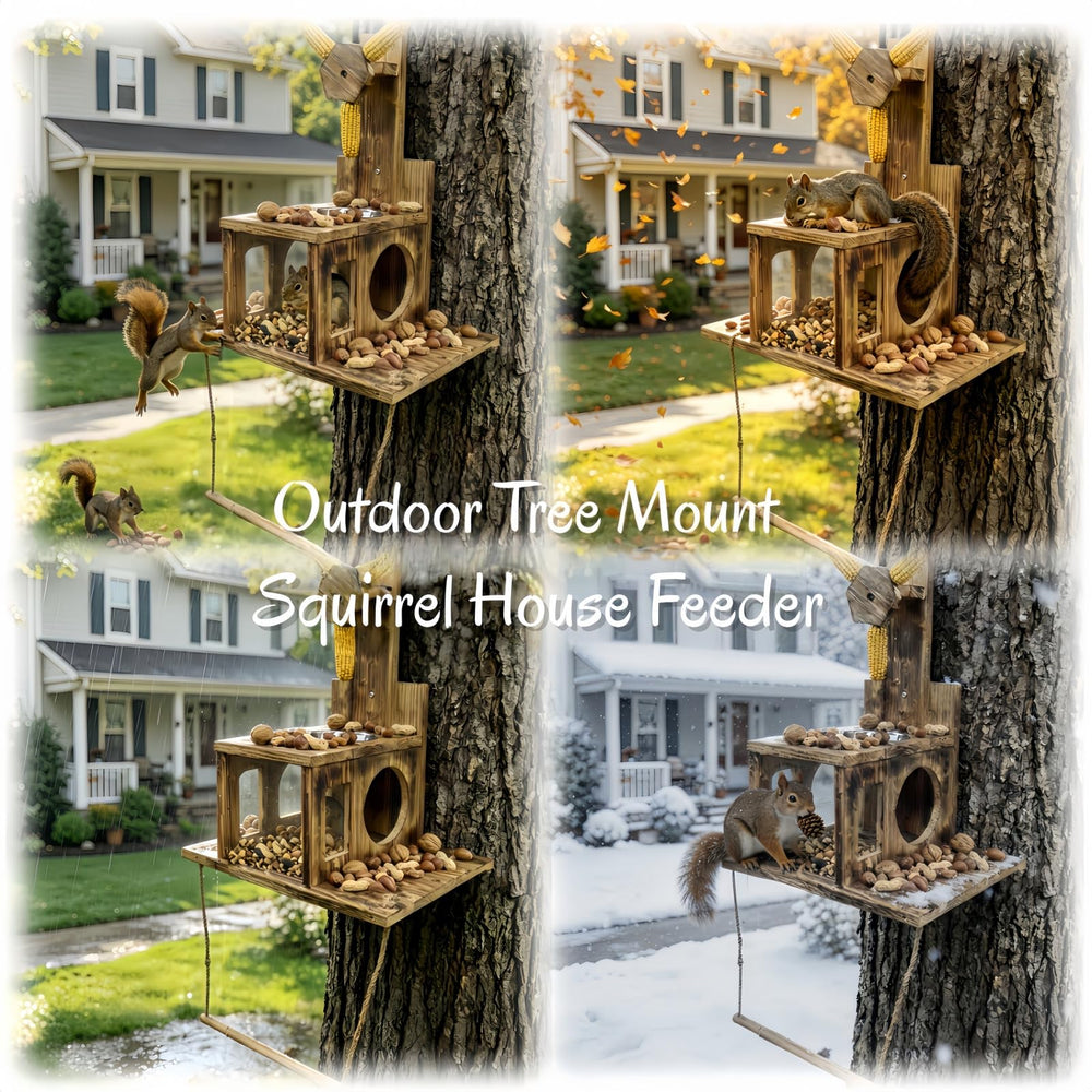 Lnncdsc feeder hanging in a garden to illustrate natural blending and wildlife appeal
