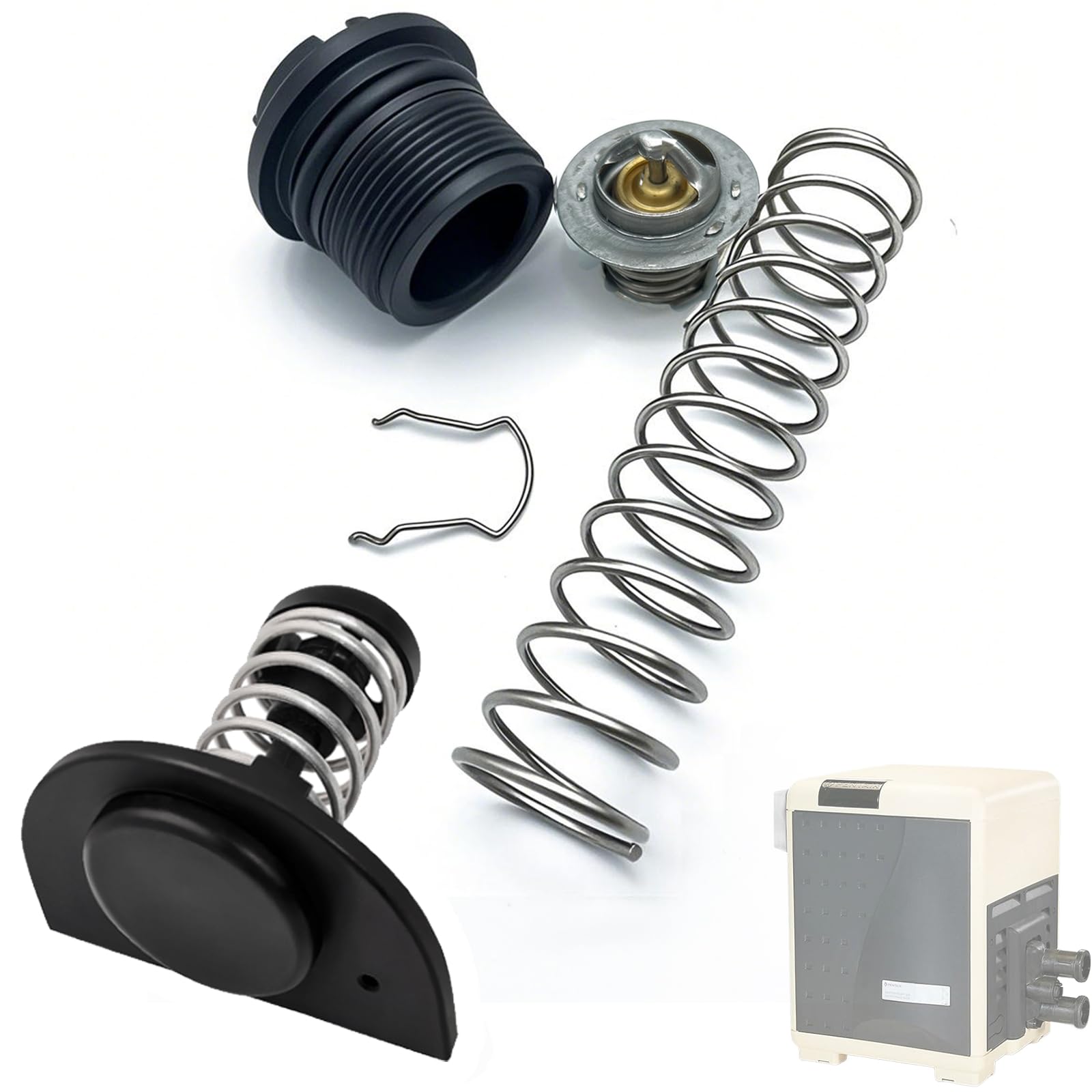 LOBIUTIYA front view of thermal regulator and manifold valve showing easy replacement benefit