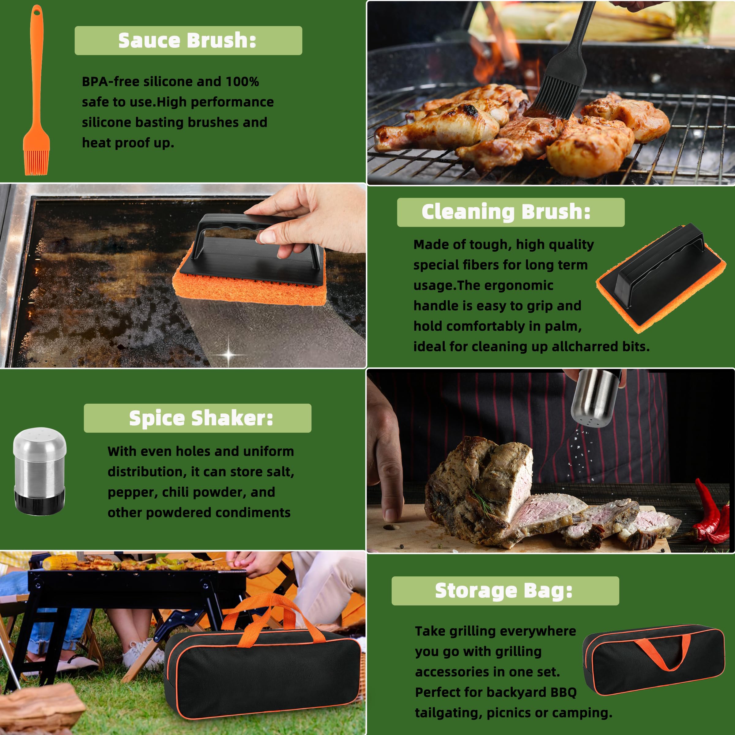 LOCONHA tools arranged on a Blackstone griddle in a backyard, ideal for outdoor entertaining