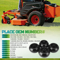 LOCOPOW side profile showing 5-inch wheel diameter and 2-3/4-inch width for accurate fit