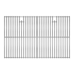 LOCVCDA front view of 17-inch stainless steel grates showing fit and finish benefit