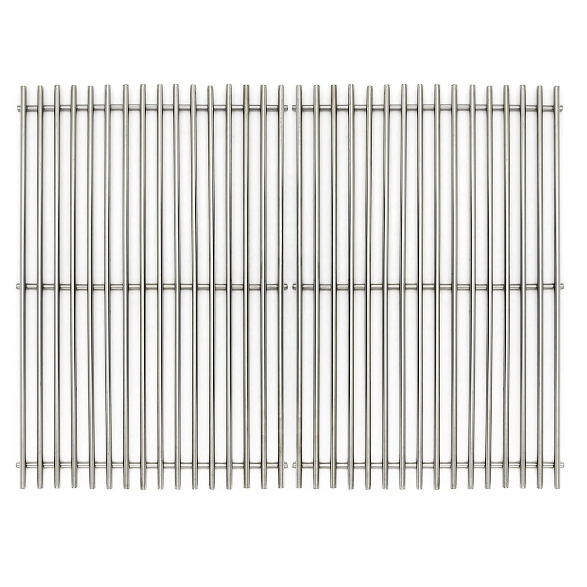 LOCVCDA front view of stainless steel replacement grates showing fit and finish benefit