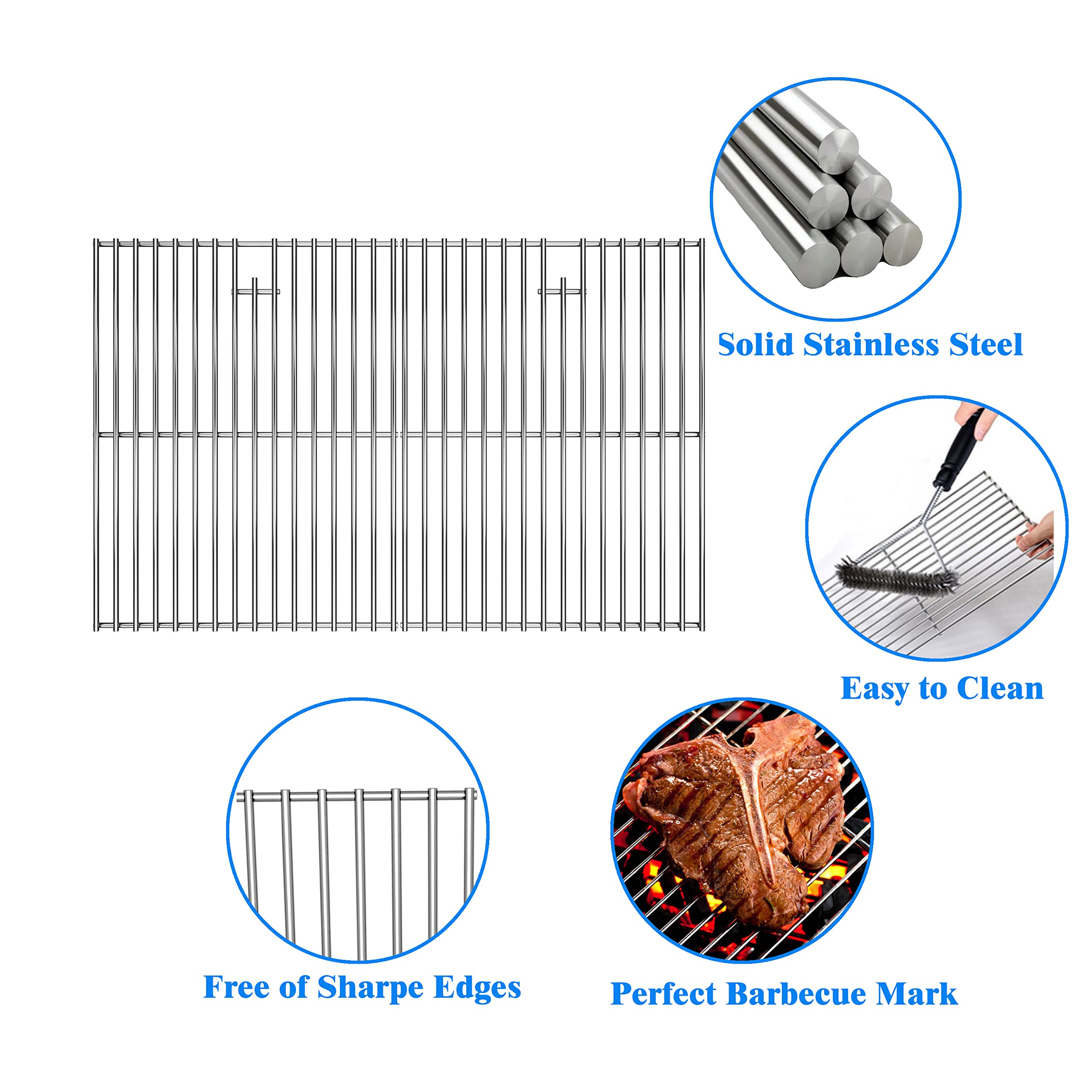 LOCVCDA grates installed on Nexgrill demonstrating easy replacement benefit