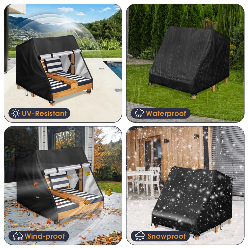 Loenel cover folded compactly for off-season storage convenience