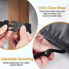 Loenel waterproof zipper detail for easy removal and secure fit