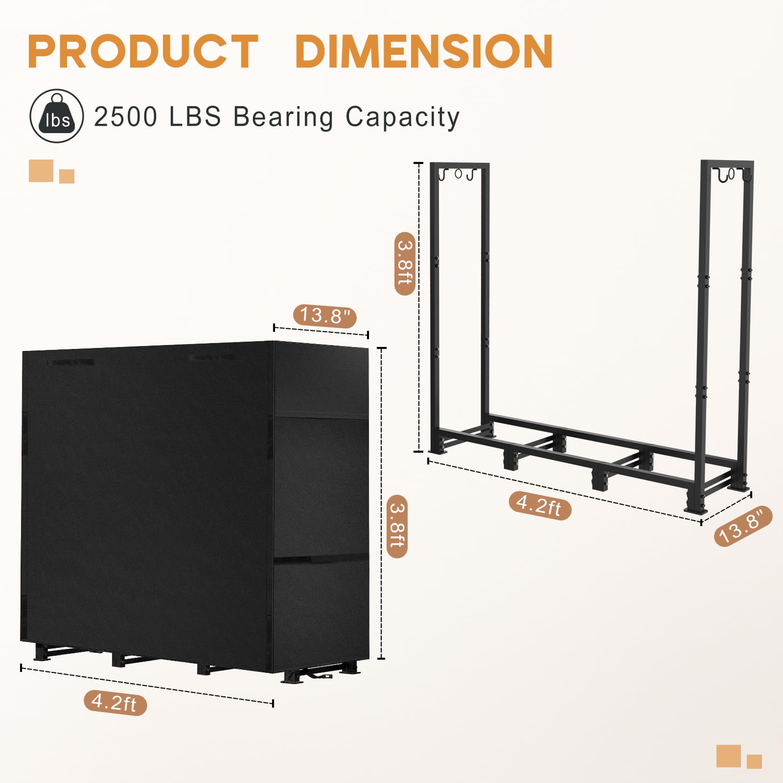 LOENIY metal frame detail with powder coating preventing rust and scratches