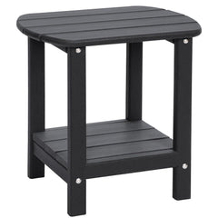 LOENIY front view of black Adirondack side table showing sturdy versatile surface