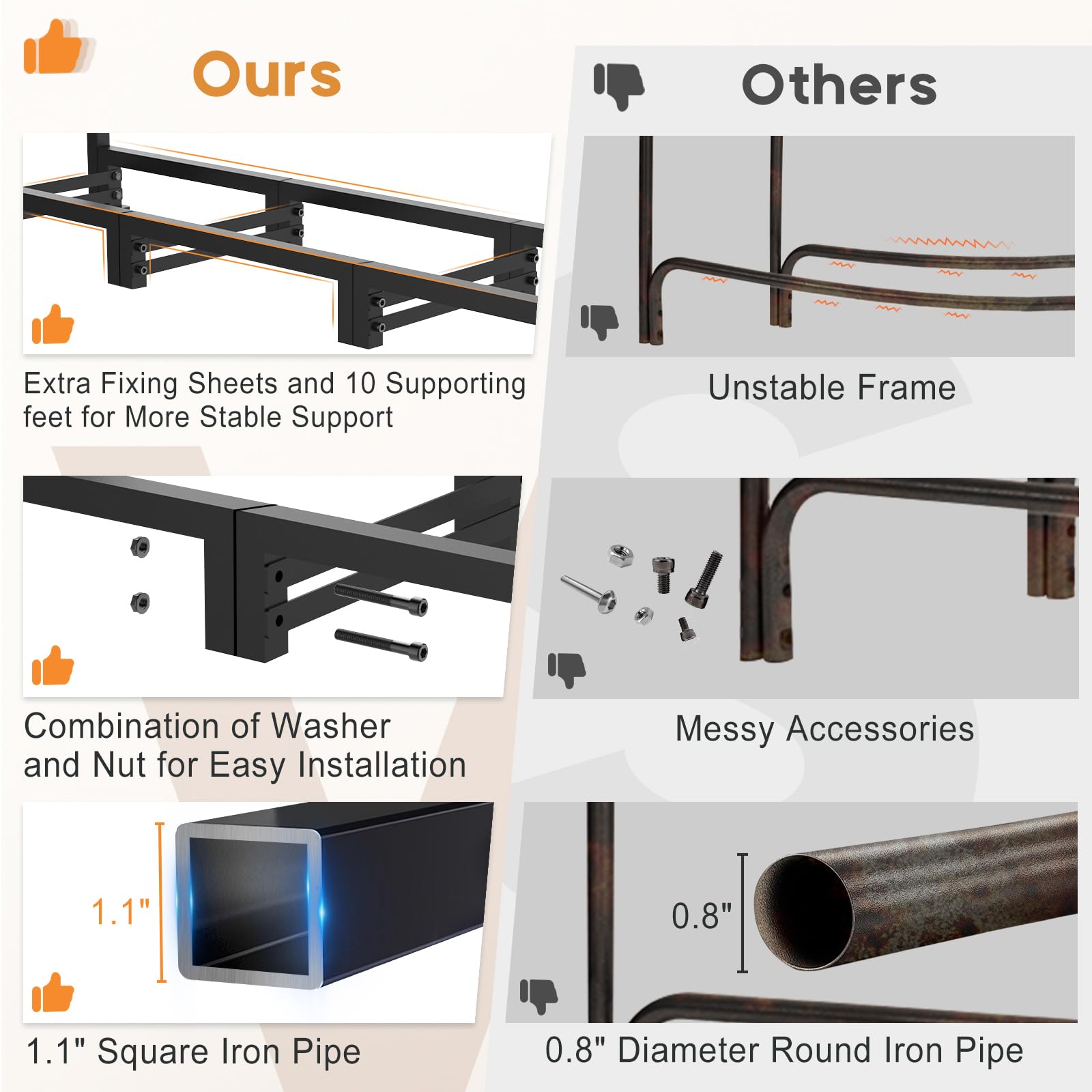 LOENIY hooks with poker shovel and tongs organized and accessible