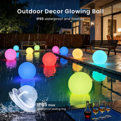 LOFTEK floating pool lamp on water demonstrating ambient pool illumination benefit