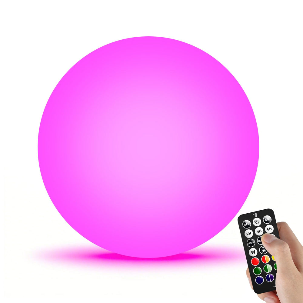 LOFTEK front view of 8-inch solar ball showing packaging and features for easy setup