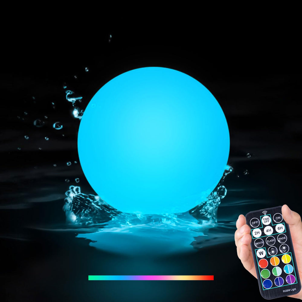 LOFTEK front view of floating globe showing shape and soft glow for ambiance