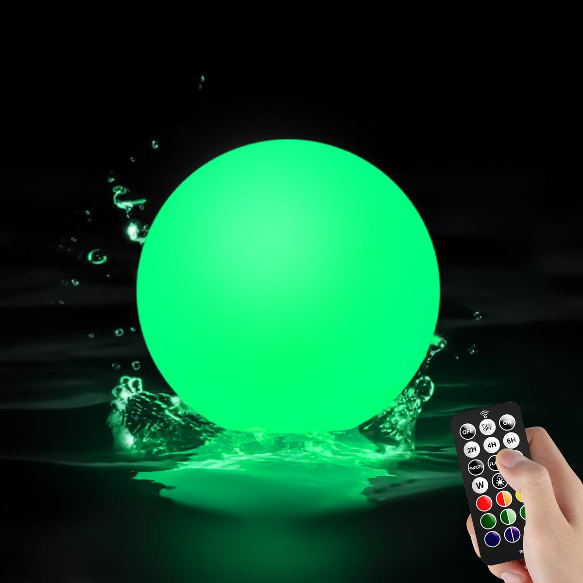 LOFTEK front view of 8-inch globe showing soft even glow and color option benefit