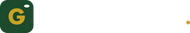 GardenLuxe logo — G monogram with white wordmark for dark backgrounds