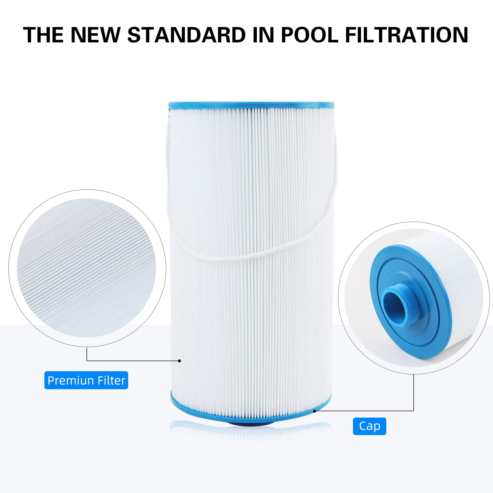 LOIOLFIL installed in hot tub filter housing showing clean circulation — restores water flow