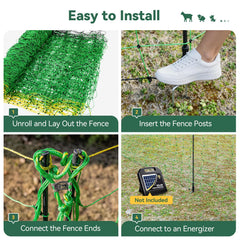 LoJok electric net in use containing goats and deterring predators for safe grazing benefit