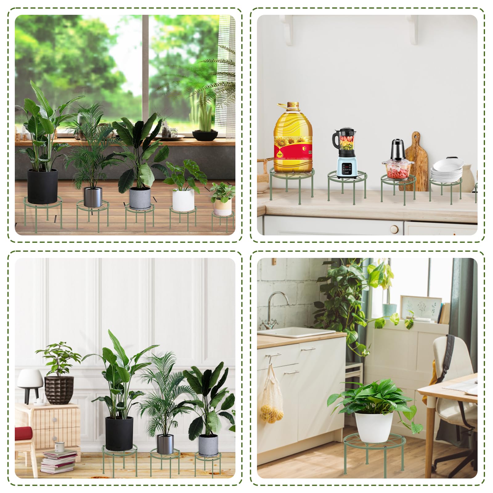 lokeisna balcony scene with stands holding plants showing outdoor durability
