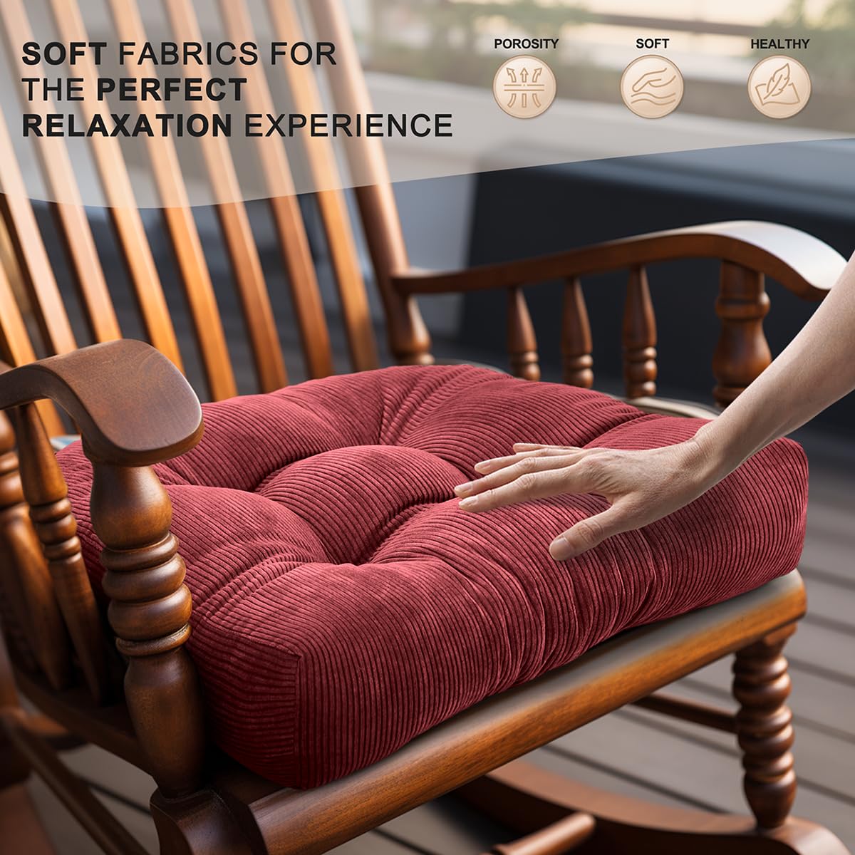 Lokex backrest ties and silicone non-slip bottom for stability