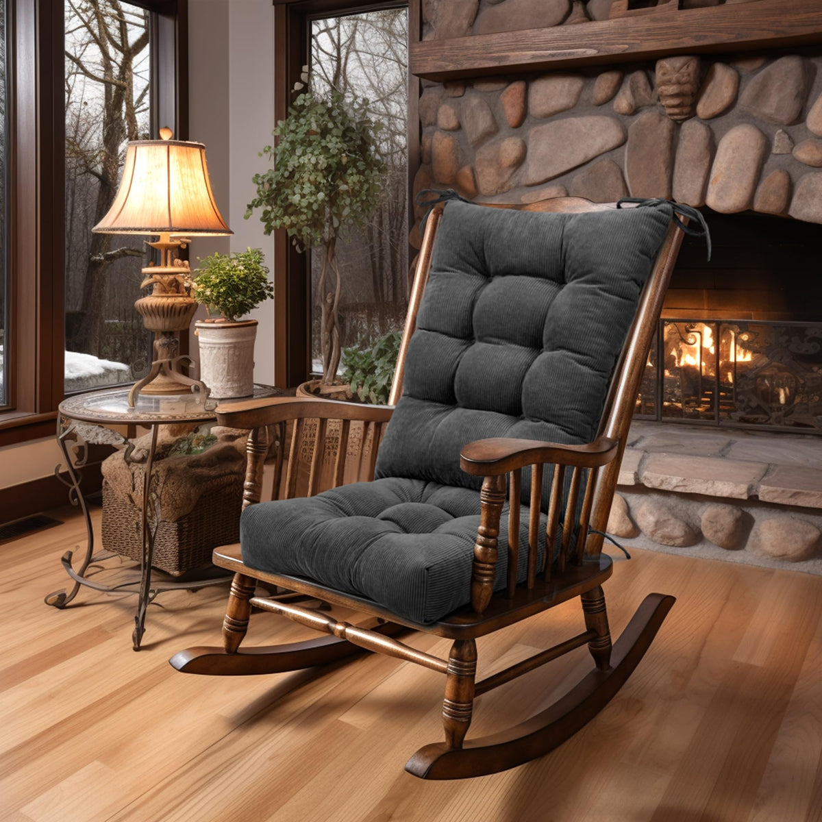 Lokex front view of seat and back cushions showing cozy look and improved comfort