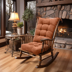 Lokex front view cushion on rocking chair showing plush support