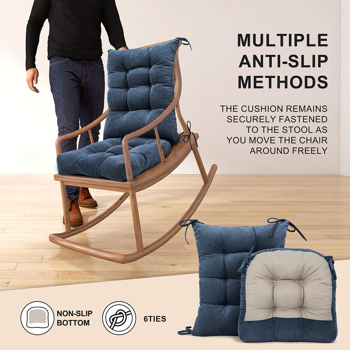 Lokex cushion beside chair for scale to confirm fit