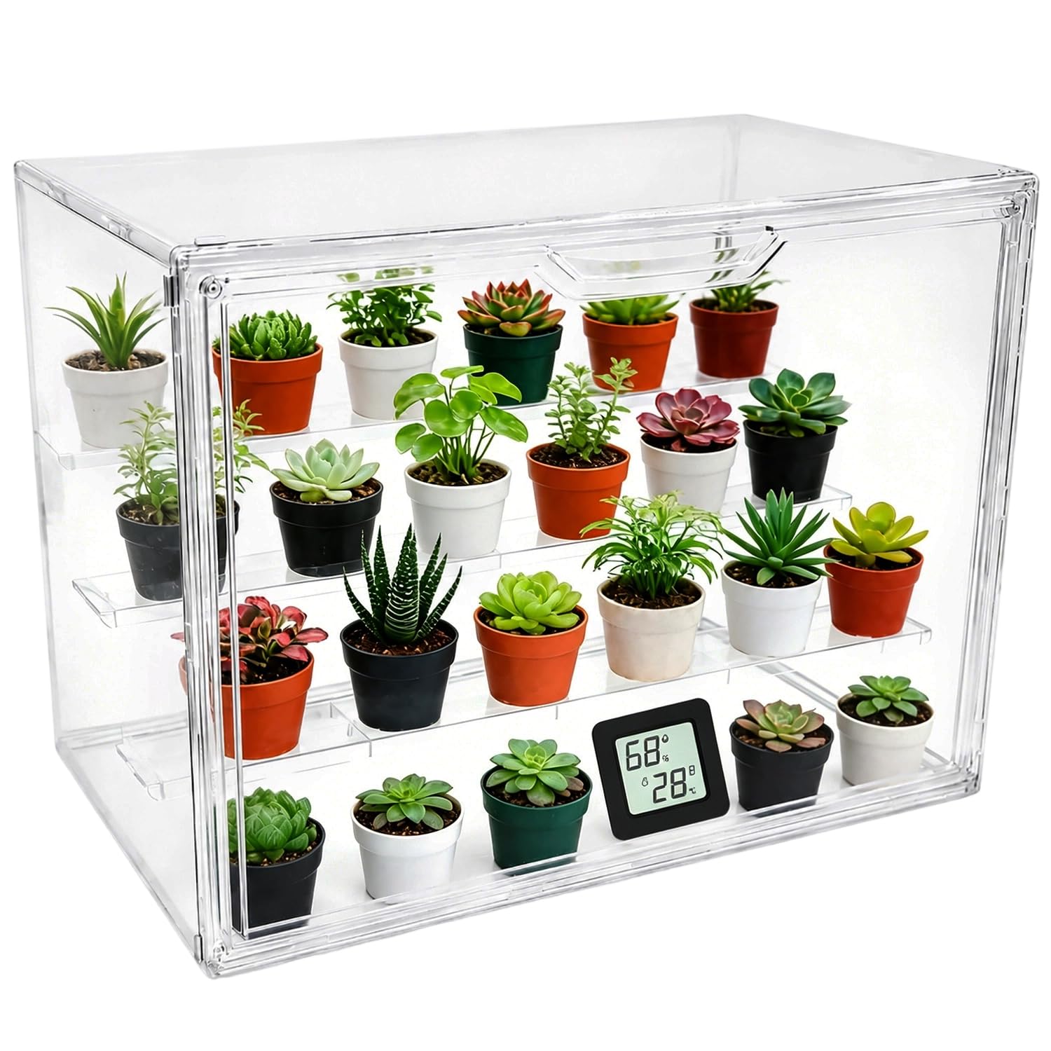 LOLEDE front view showing clear enclosure and compact footprint benefit visibility