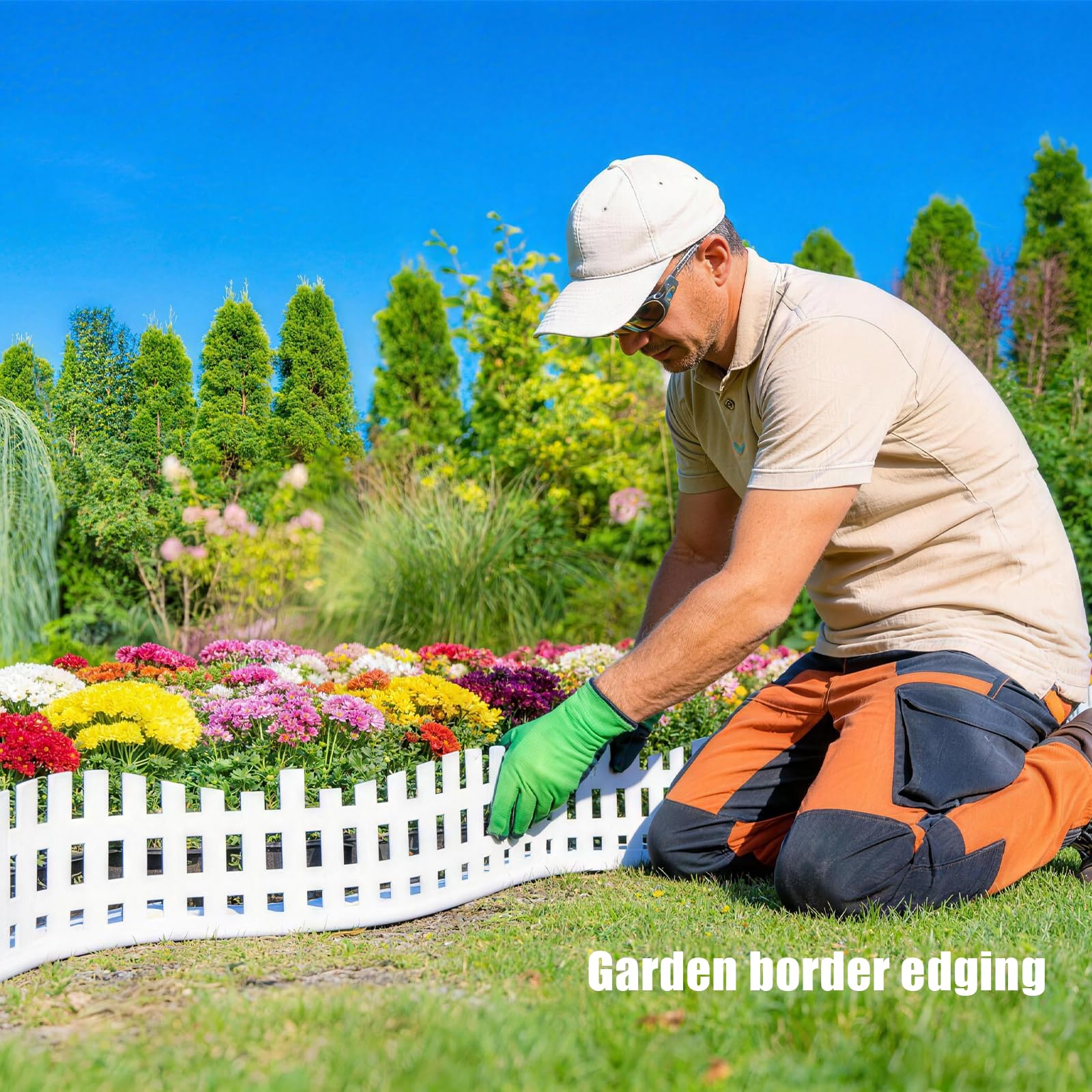 LOLEDE landscaped yard scene showing decorative white edging benefit