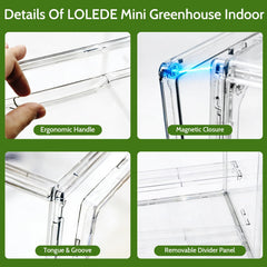 LOLEDE magnetic door close-up showing seal and easy access benefit