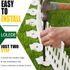 LOLEDE side profile showing 4.7-inch height for neat border definition