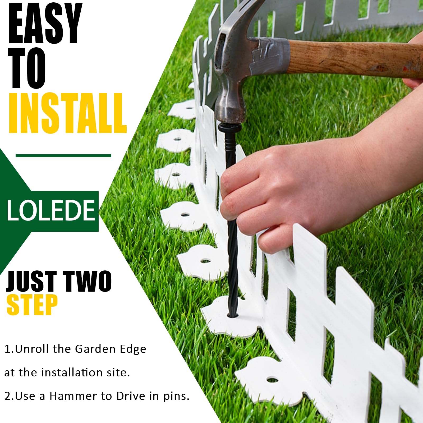 LOLEDE stake and pre-molded slot detail for secure, simple installation