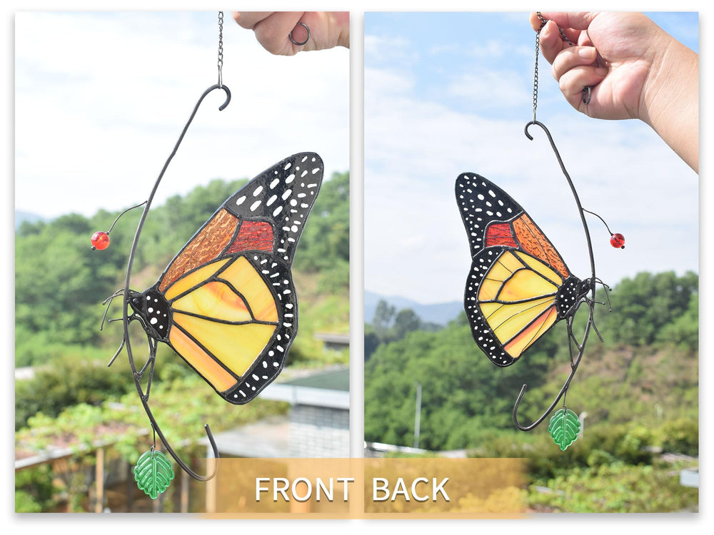 Lolitarcrafts Monarch hanging with chain and suction cup for easy installation