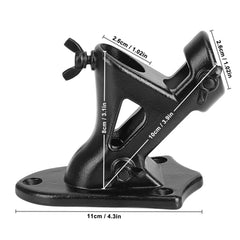 LOMETY side profile showing two-position angle for flexible flag display