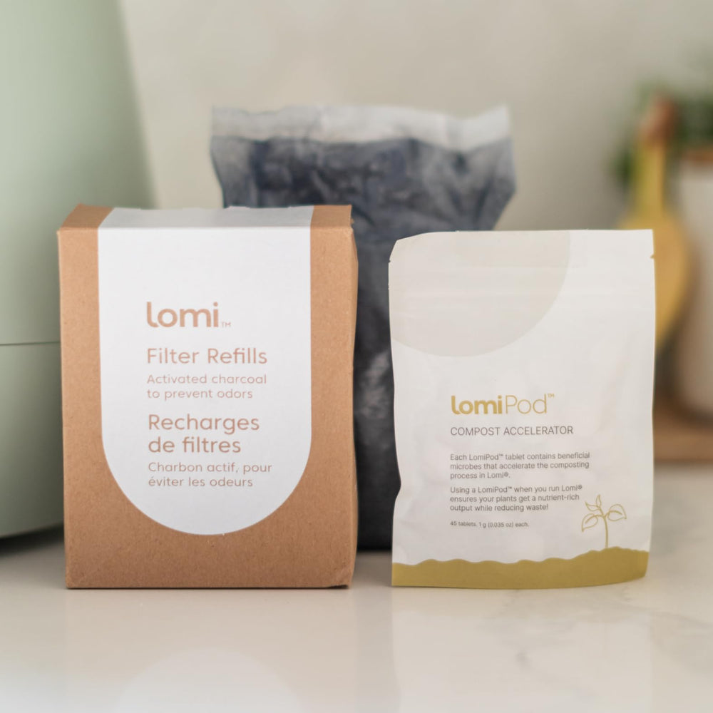 Lomi activated charcoal close-up, brand removes odors for freshness