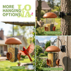 LO NA LOVE NATURE clear panel showing seed levels for easy monitoring without opening